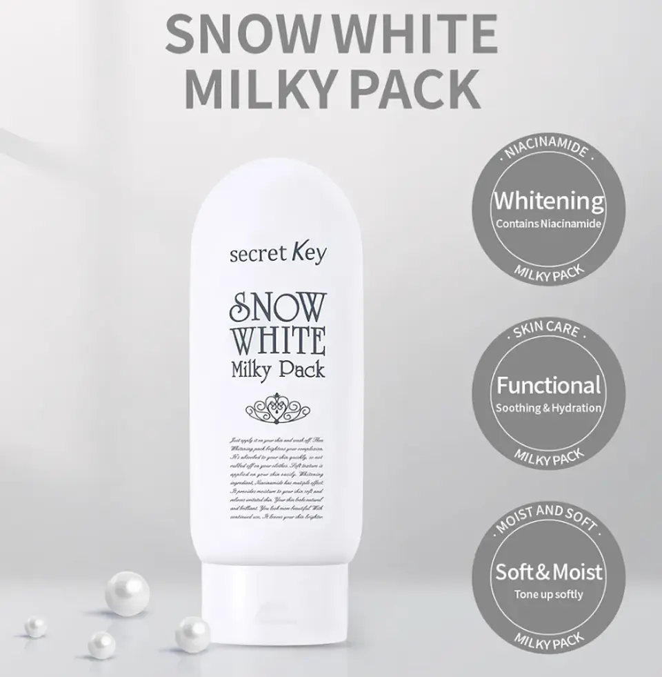 Secret Key Snow White Mascarilla Aclarante Milky Pack 200g 7