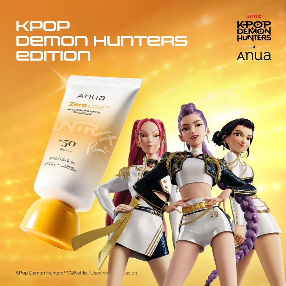 Anua Protector Solar Hidratante Acabado Cero Kpop Demon Hunters 50ml 2
