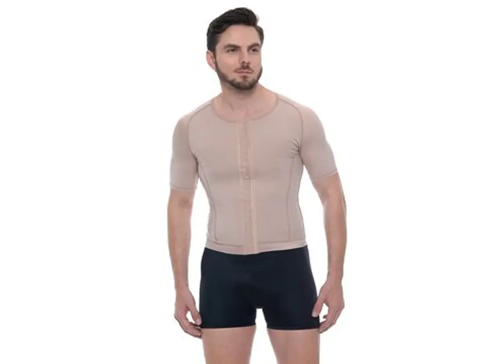 Faja/hombre de media compresion con maga corta  1