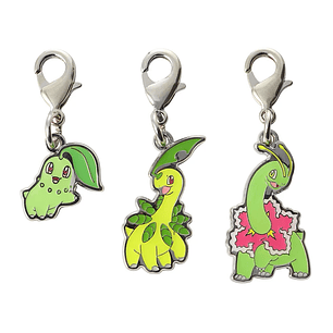 🌿 Set Charms Pokémon Chikorita & Evoluciones