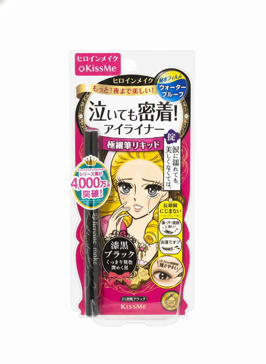 ✨ Delineador Líquido Kiss Me Heroine Make – Negro Intenso ✨ 1