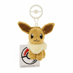 🦊 Peluche Keychain Eevee – Colección Original Pokémon Center