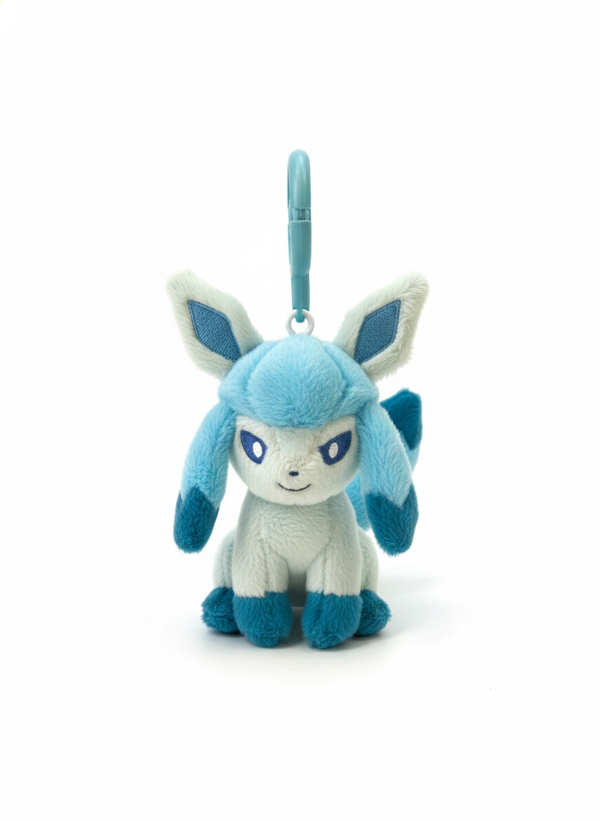 Llavero de Peluche Glaceon - Colección Pokémon Ice-Type 1