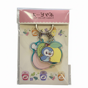 Llavero Acrílico Piplup: Colección Pokémon Peaceful Place – Edición Frutas