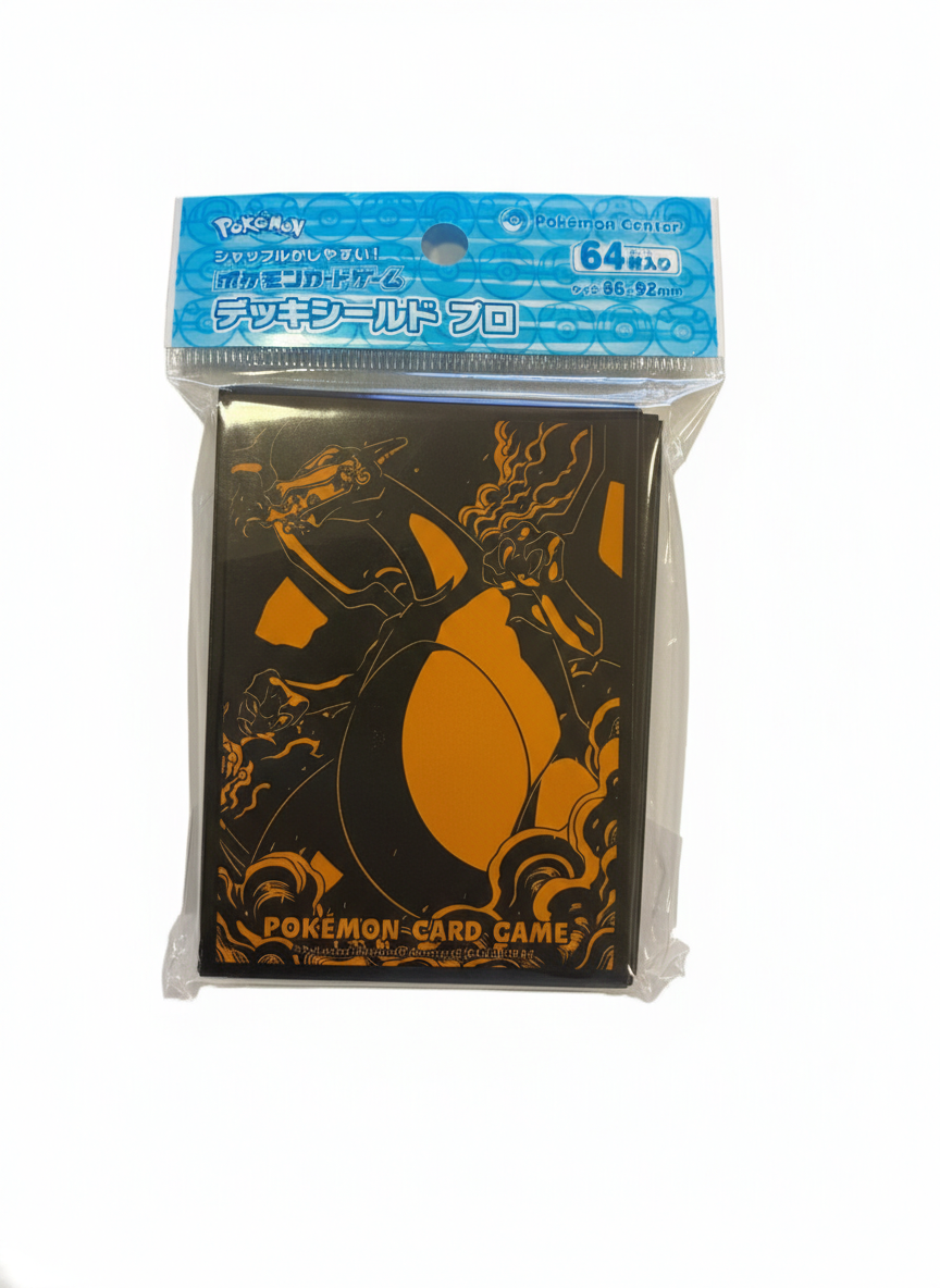 🔥Sleeves Pokémon Center: Charizard (Black & Gold Edition) - Deck Shield Pro 1