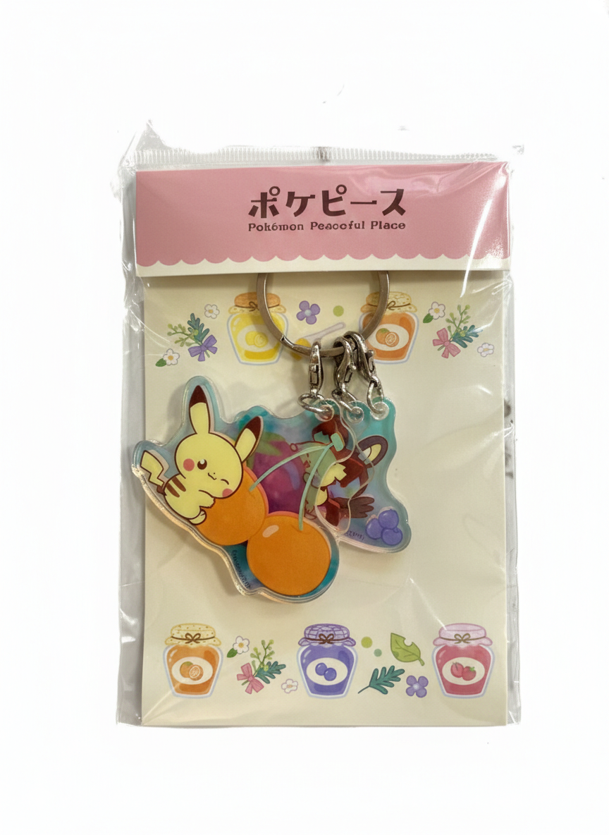 Llavero Acrílico Pikachu: Edición Naranjas – Pokémon Peaceful Place 1