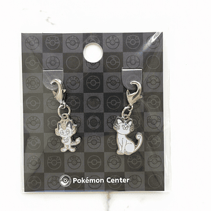 Set de Charms Metálicos: Meowth & Persian de Alola – Pokémon Center Original