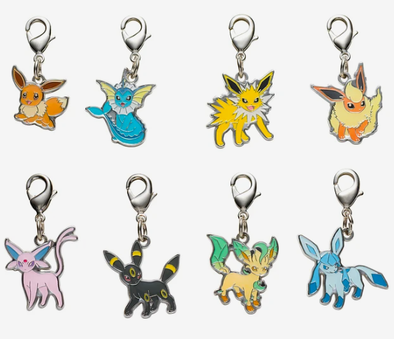 Set de Charms Metálicos: Evoluciones de Eevee - Edición Pokémon Center 1