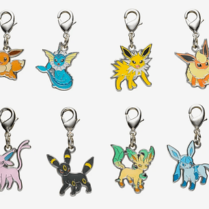 Set de Charms Metálicos: Evoluciones de Eevee - Edición Pokémon Center