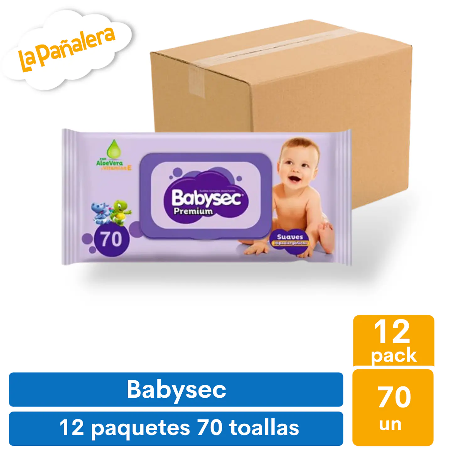 Caja Toallas Húmedas Babysec Con Tapa 70u x 12 1
