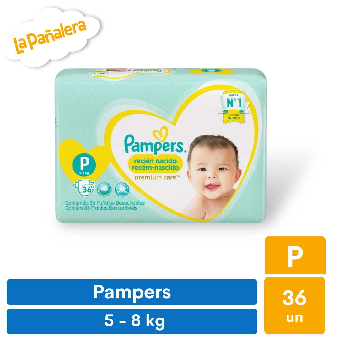Pañal Pampers Premium Care Talla P 36 unidades