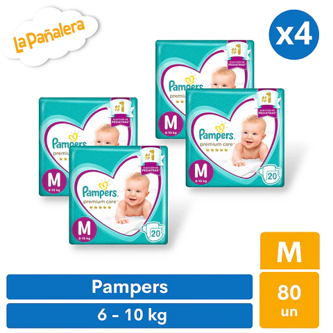 Pañal Pampers Premium Care Talla M 80 unidades