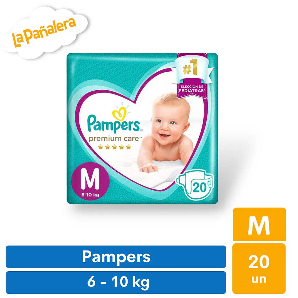 Pañal Pampers Premium Care Talla M 20 unidades 1