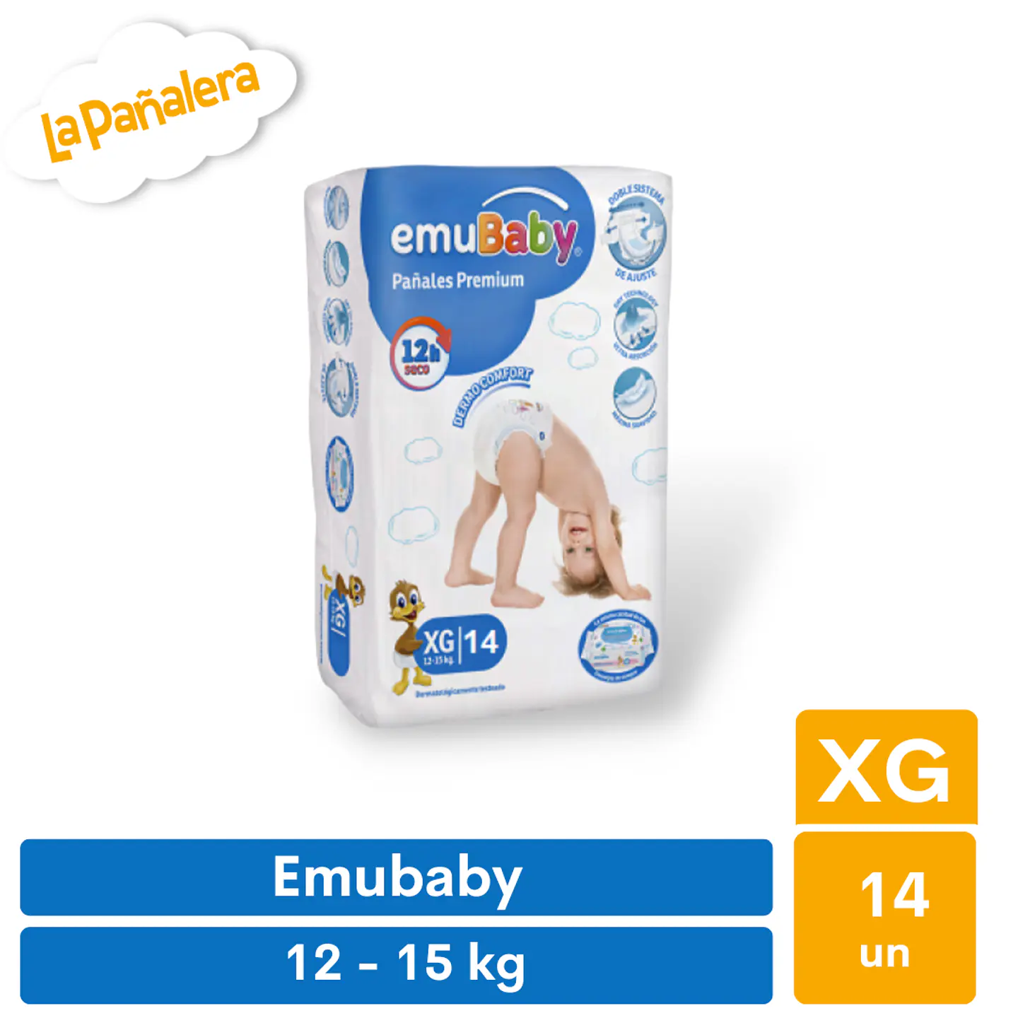 Pañal Emubaby Talla XG 14 unidades 1
