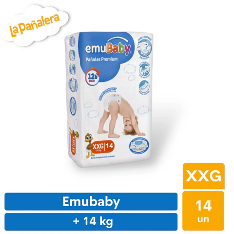 Pañal Emubaby Talla XXG 14 unidades
