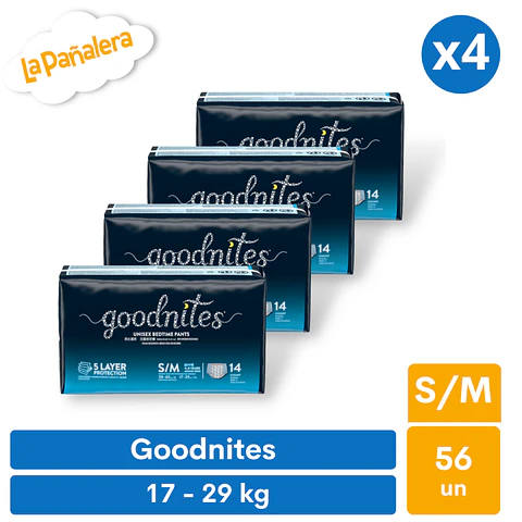 Pañal GoodNites Pants Talla S-M 56 unidades