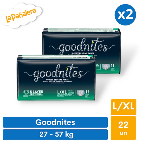 Pañal GoodNites Pants Talla L-XL 22 unidades