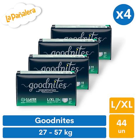 Pañal GoodNites Pants Talla L-XL 44 unidades