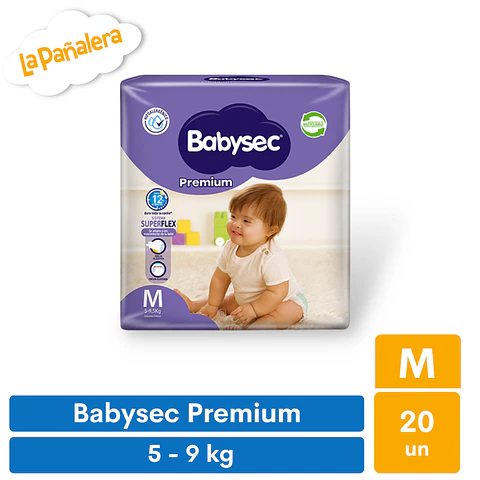 Pañal Babysec Premium Talla M 20 unidades
