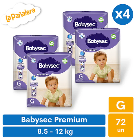 Pañal Babysec Premium Talla G 68 unidades