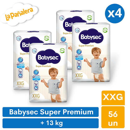 Pañal Babysec Super Premium Talla XXG 56 unidades