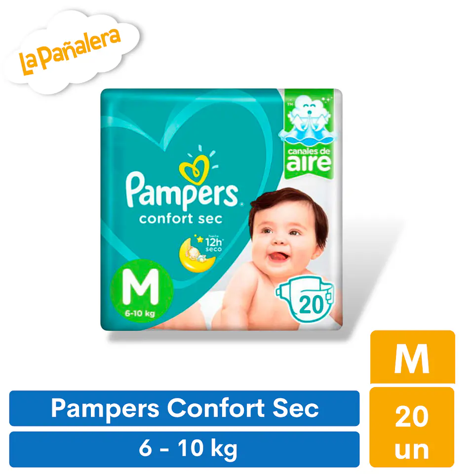Pañal Pampers Confort Sec Talla M 20 unidades 1