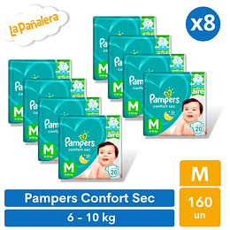 Pañal Pampers Confort Sec Talla M 160 unidades