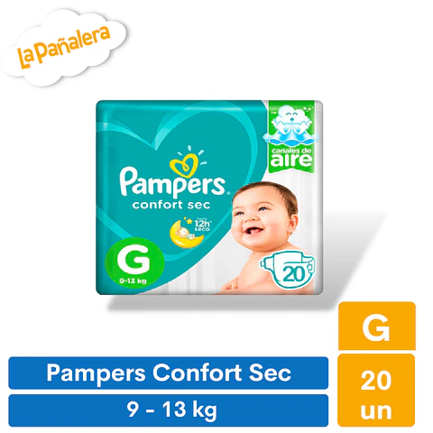 Pañal Pampers Confort Sec Talla G 20 unidades