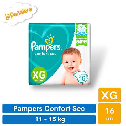 Pañal Pampers Confort Sec Talla XG 16 unidades