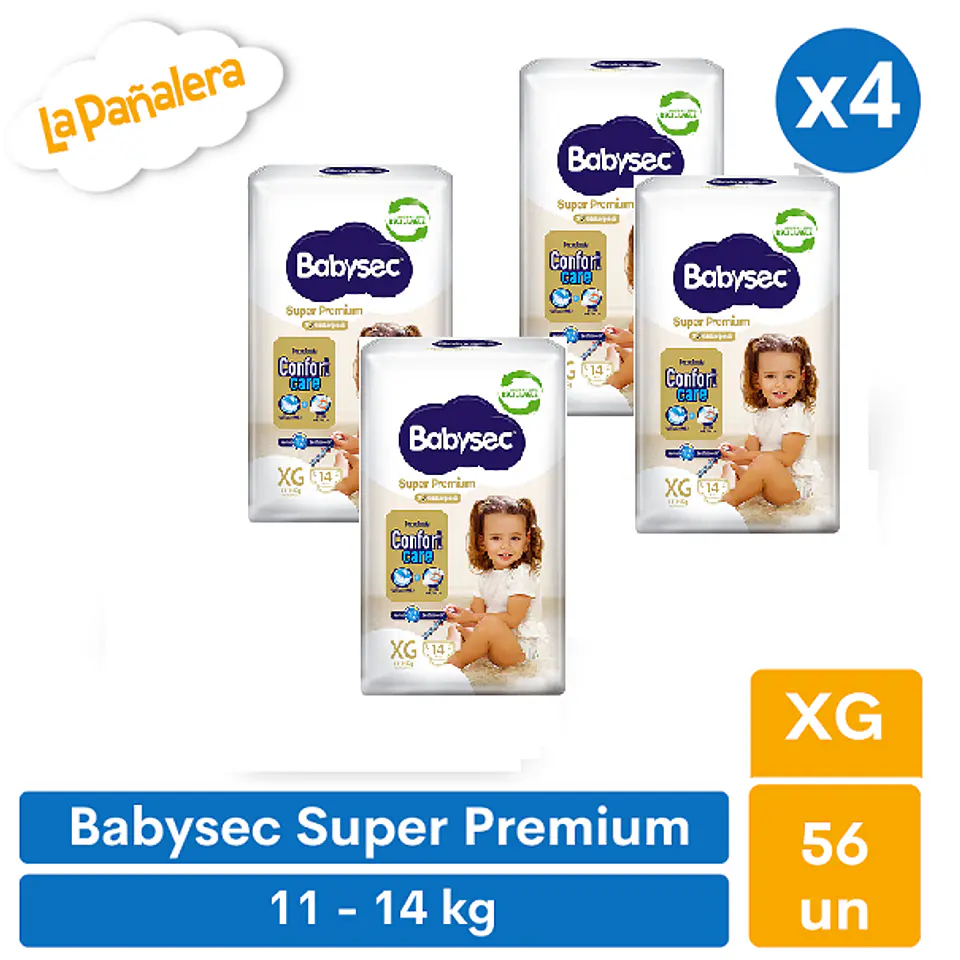 Pañal Babysec Super Premium Talla XG 56 unidades 1