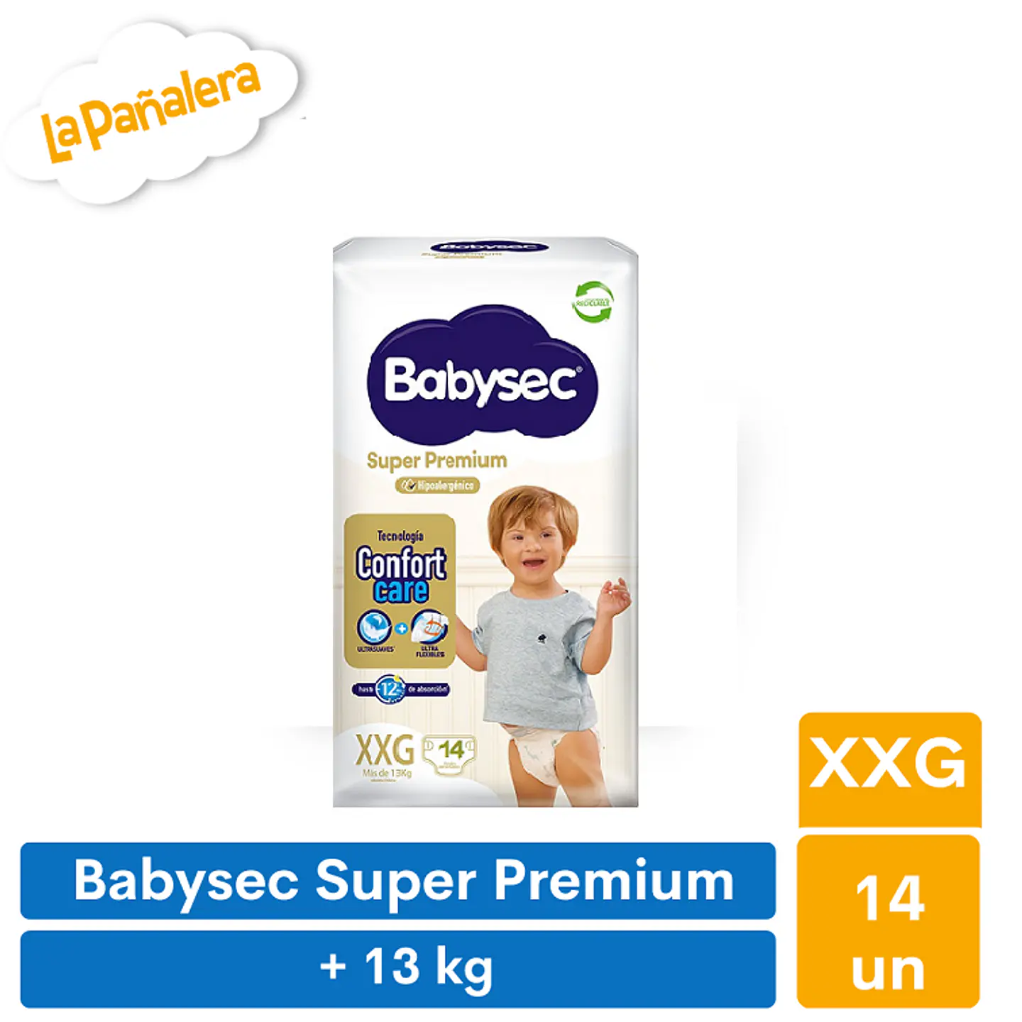 Pañal Babysec Super Premium Talla XXG 14 unidades 1