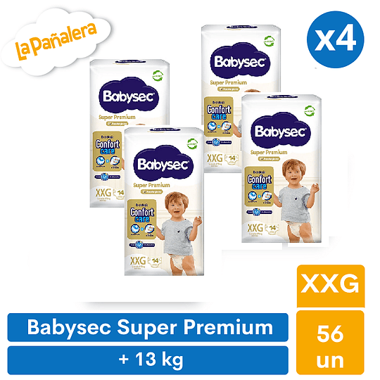 Pañal Babysec Super Premium Talla XXG 56 unidades