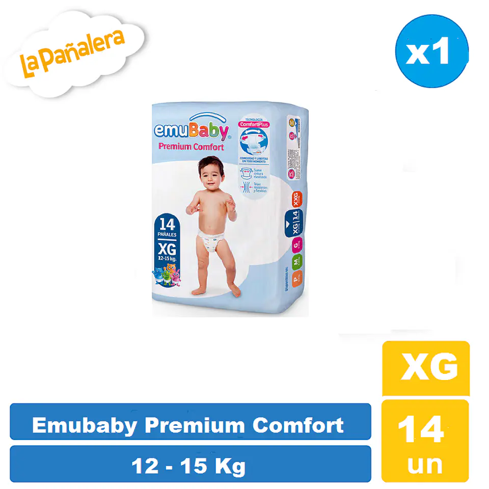 Emubaby Premium Comfort talla XG 14 u 1