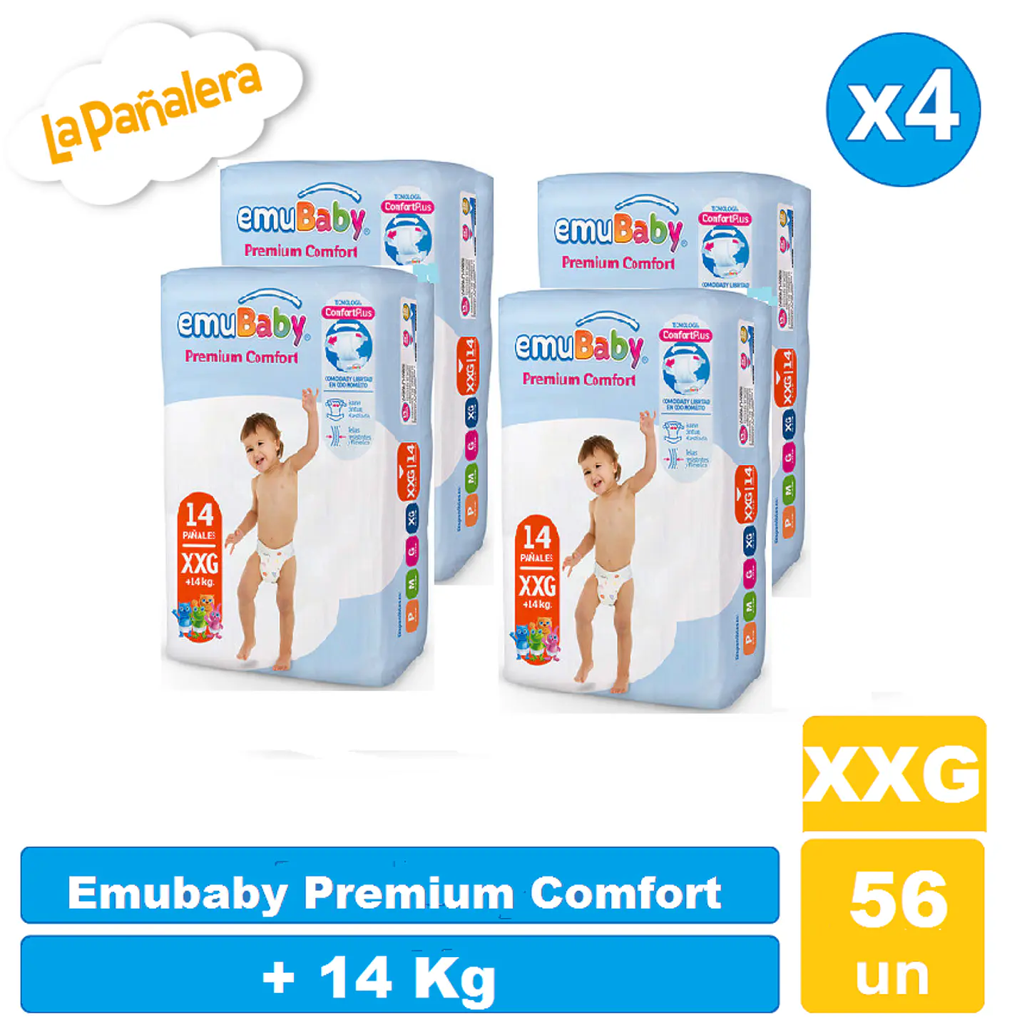 Emubaby Premium Comfort talla XXG 56 u 1