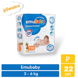 Pañal Emubaby Talla P 22 unidades
