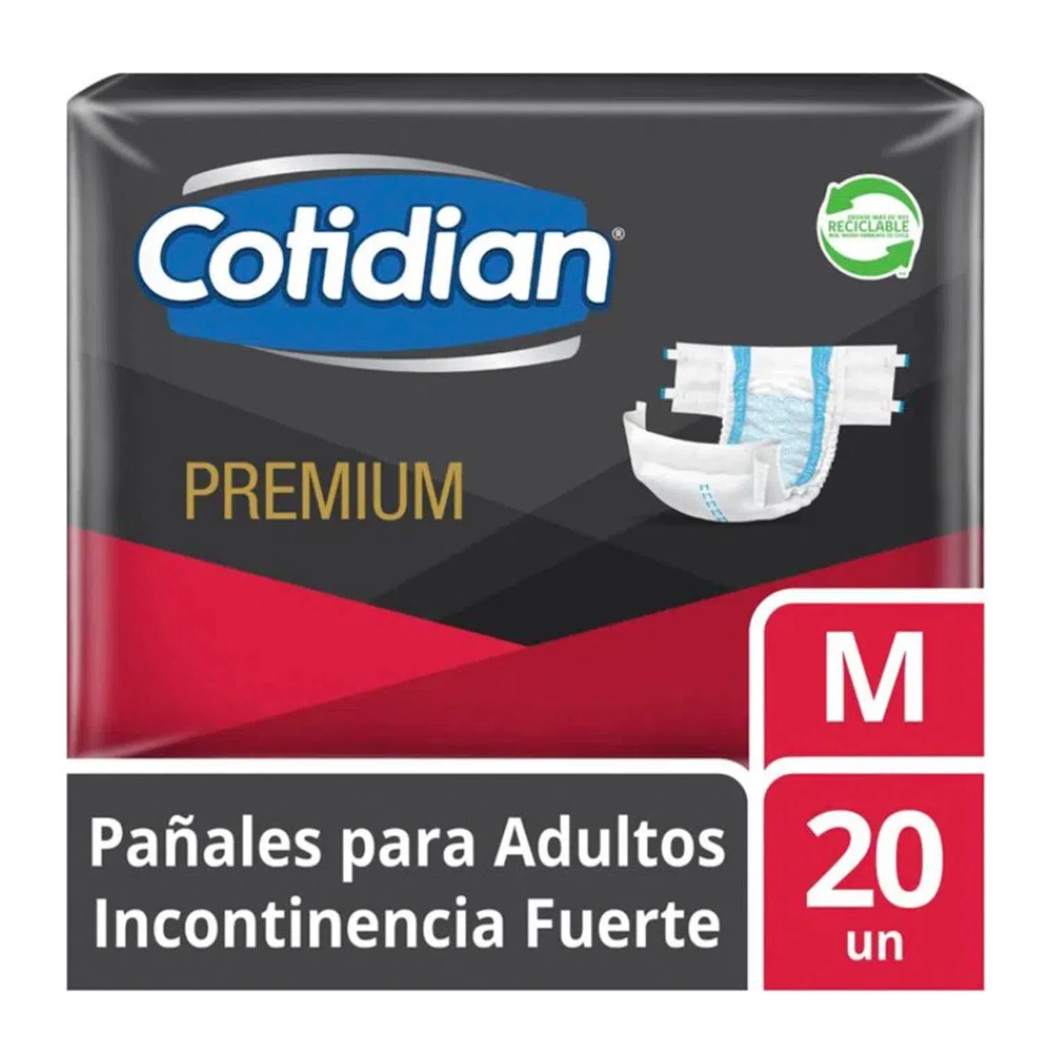 Pañal adulto Cotidian Premium talla M 20u