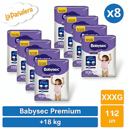 Pañal Babysec Premium Talla XXXG 112 unidades
