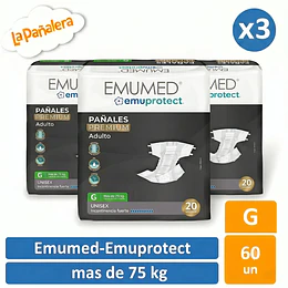 Pañal Adulto Emumed Talla G - 60 un