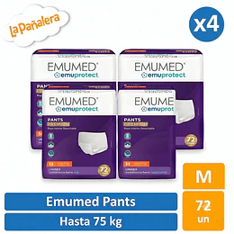 Pañal Adulto Tipo Pants Emumed Talla M - 72 un