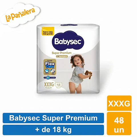 Pañal Babysec Super Premium Talla XXXG 48 un 