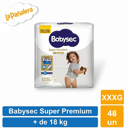 Pañal Babysec Super Premium Talla XXXG 48 un 