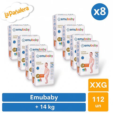Pañal Emubaby Talla XXG 112 unidades