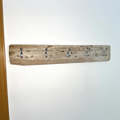 Driftwood coat rack, 5 big hooks