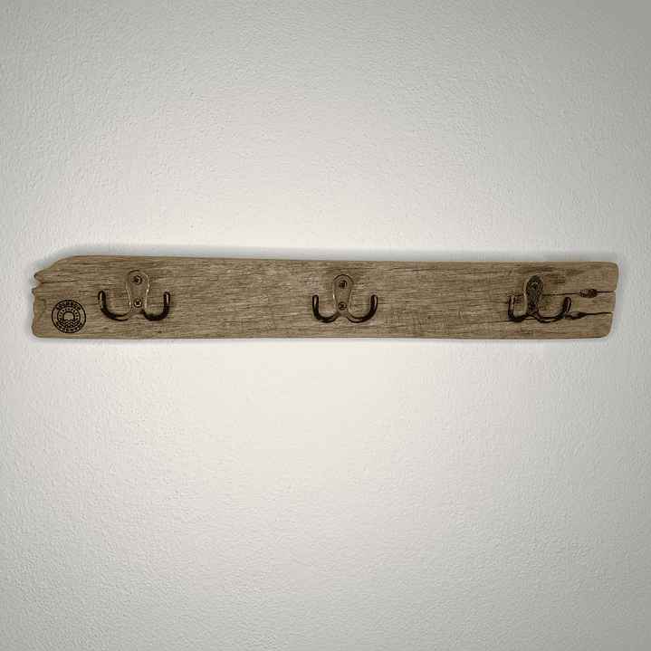 Driftwood coat rack, 3 double hooks 2