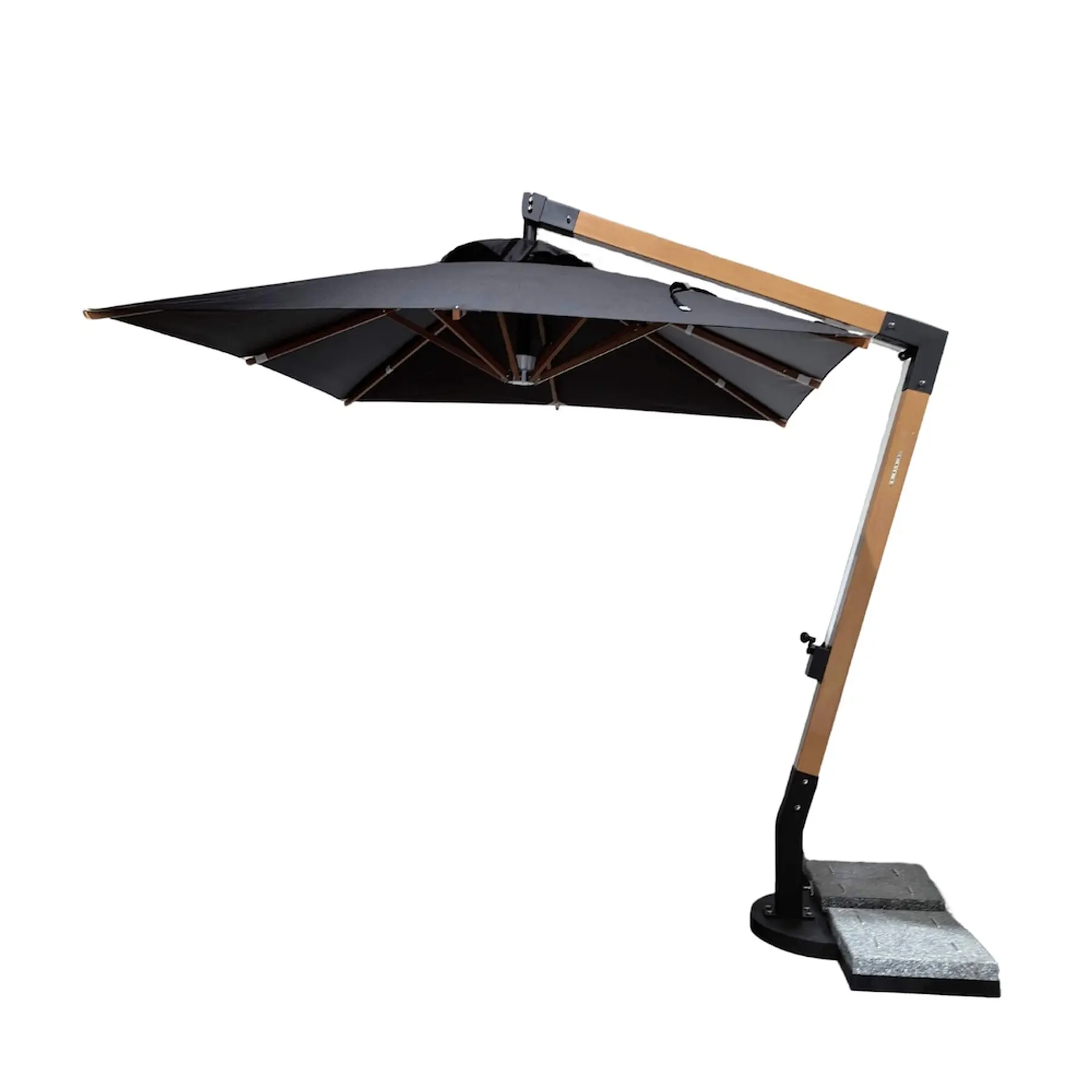 Quitasol Lateral Cuadrado 4x4m Negro