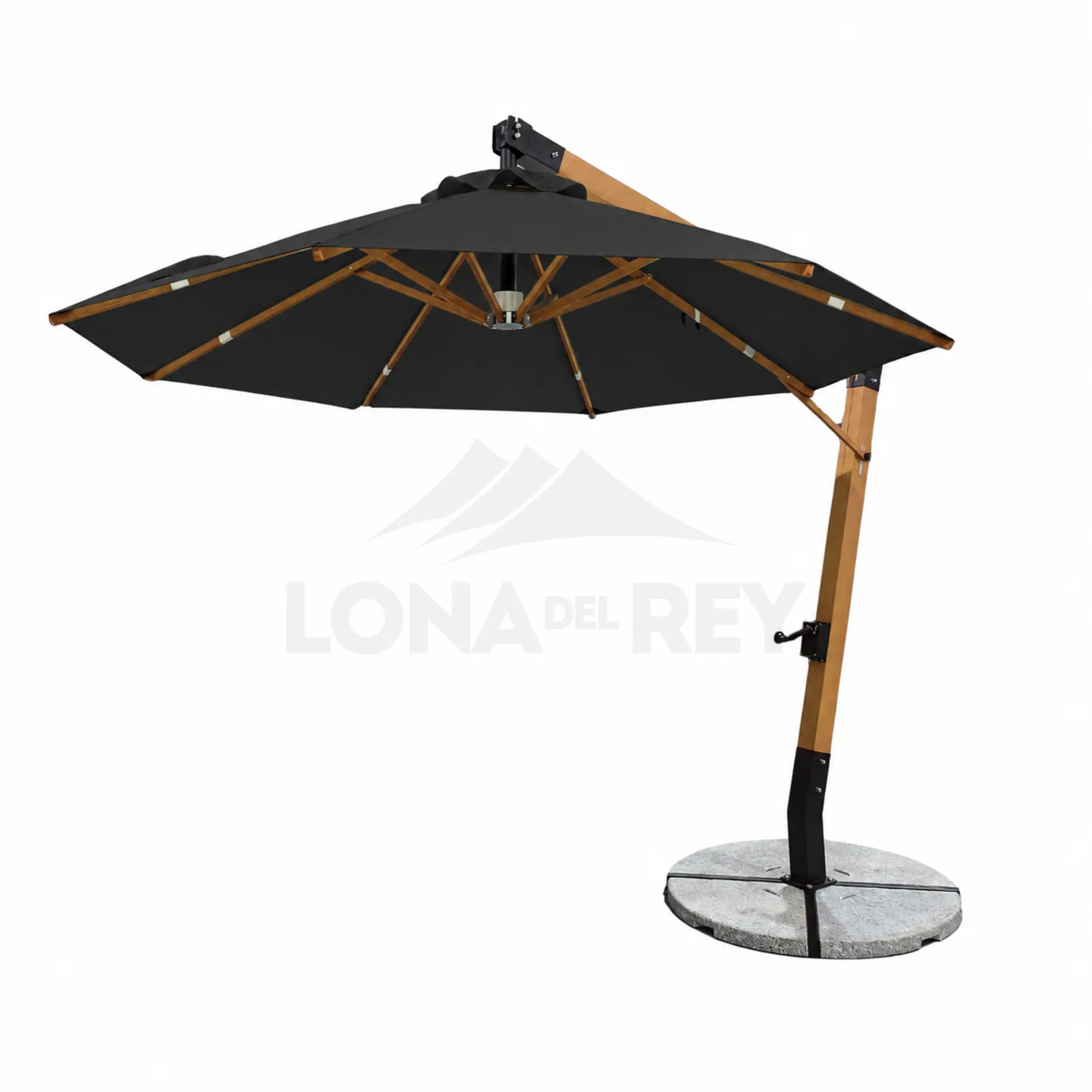 Quitasol Lateral Redondo Ø3m Negro