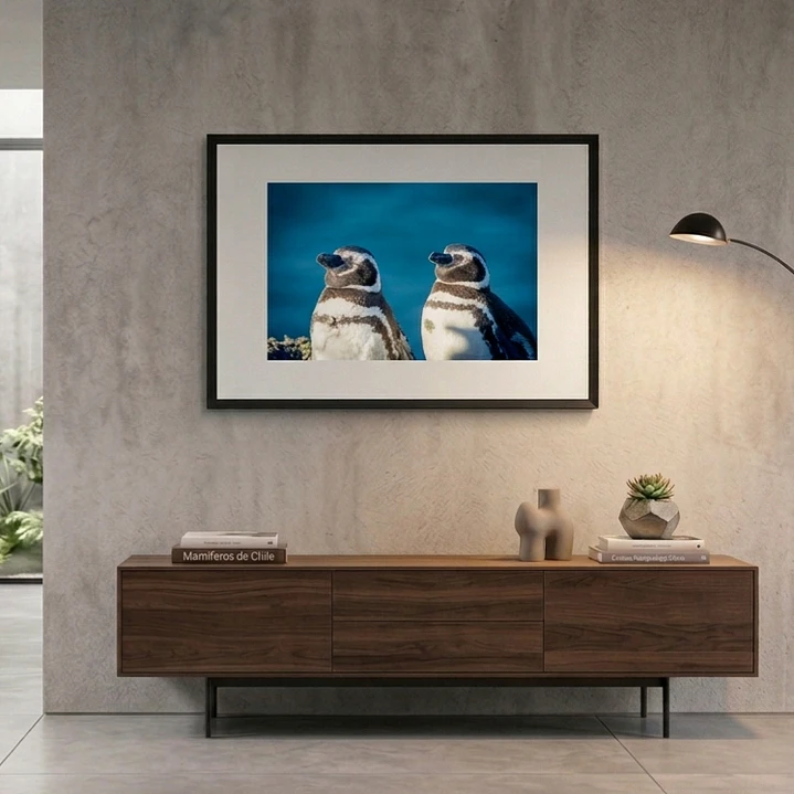 Cuadro Decorativo 50 x 70 cm Pingüino de Magallanes Impresión Fine Art 1