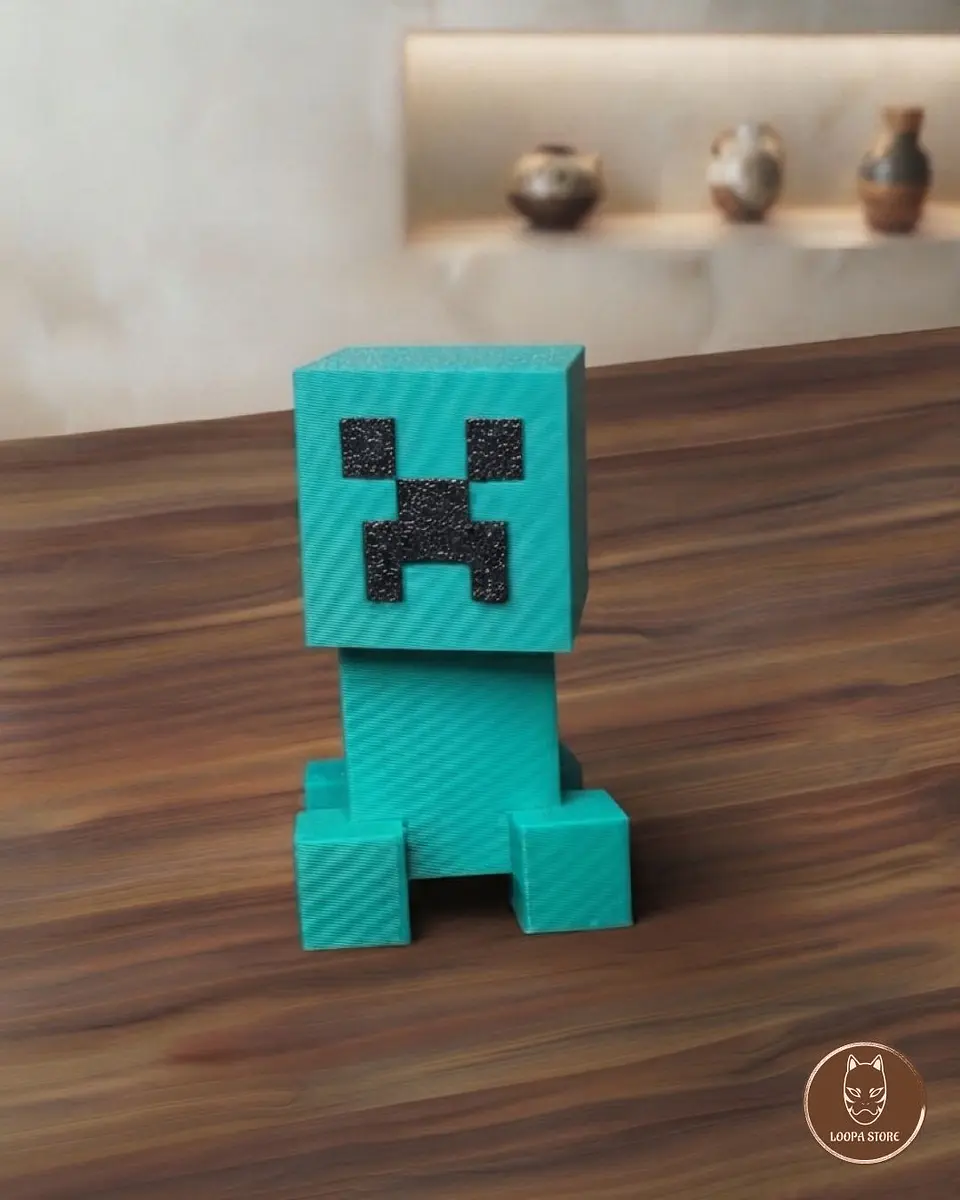 Clicker Creeper Minecraft Impreso 3D — Fidget 1