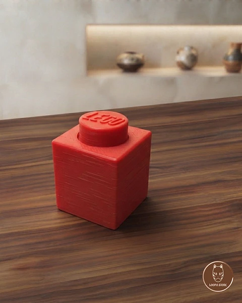 Clicker Bloque Rojo Impreso 3D — Fidget