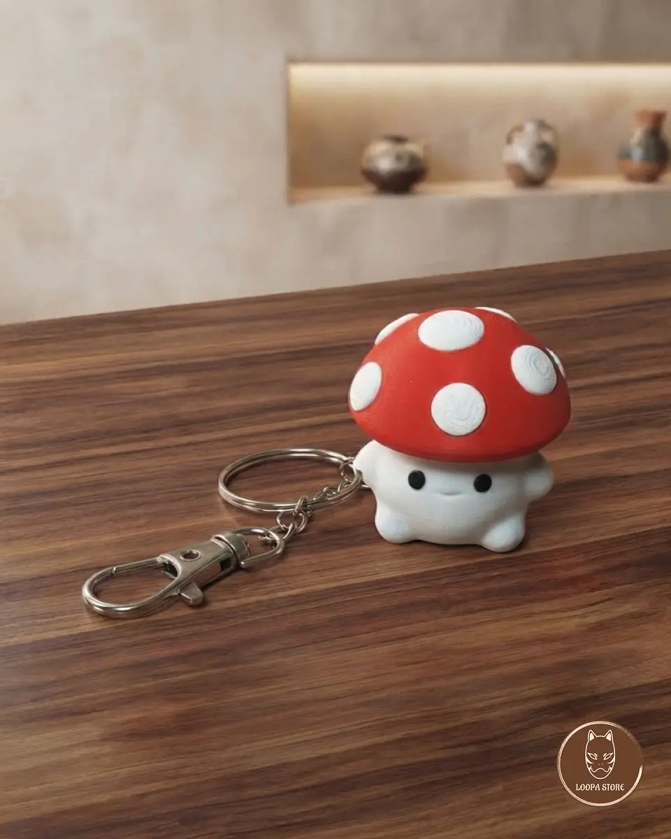 Clicker Hongo Rojo Impreso 3D — Fidget 1